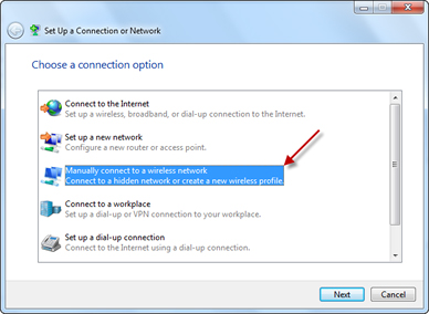 Manually Connect to a Wireless Network
